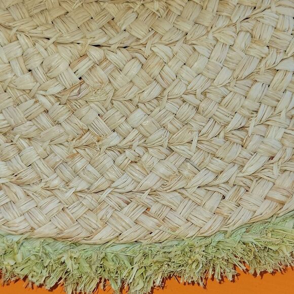 WHO WHAT WEAR French country hat with flirty green fringe. Shade your face! - Picture 9 of 9